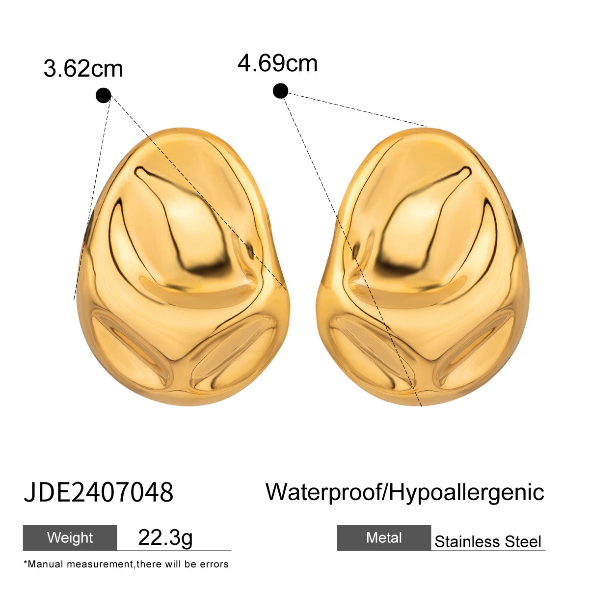 Uworld Texture Large Earrings Zircon Bracelet Stacked Chain Adjustable Jewelry Women's Jewelry Gift for Her