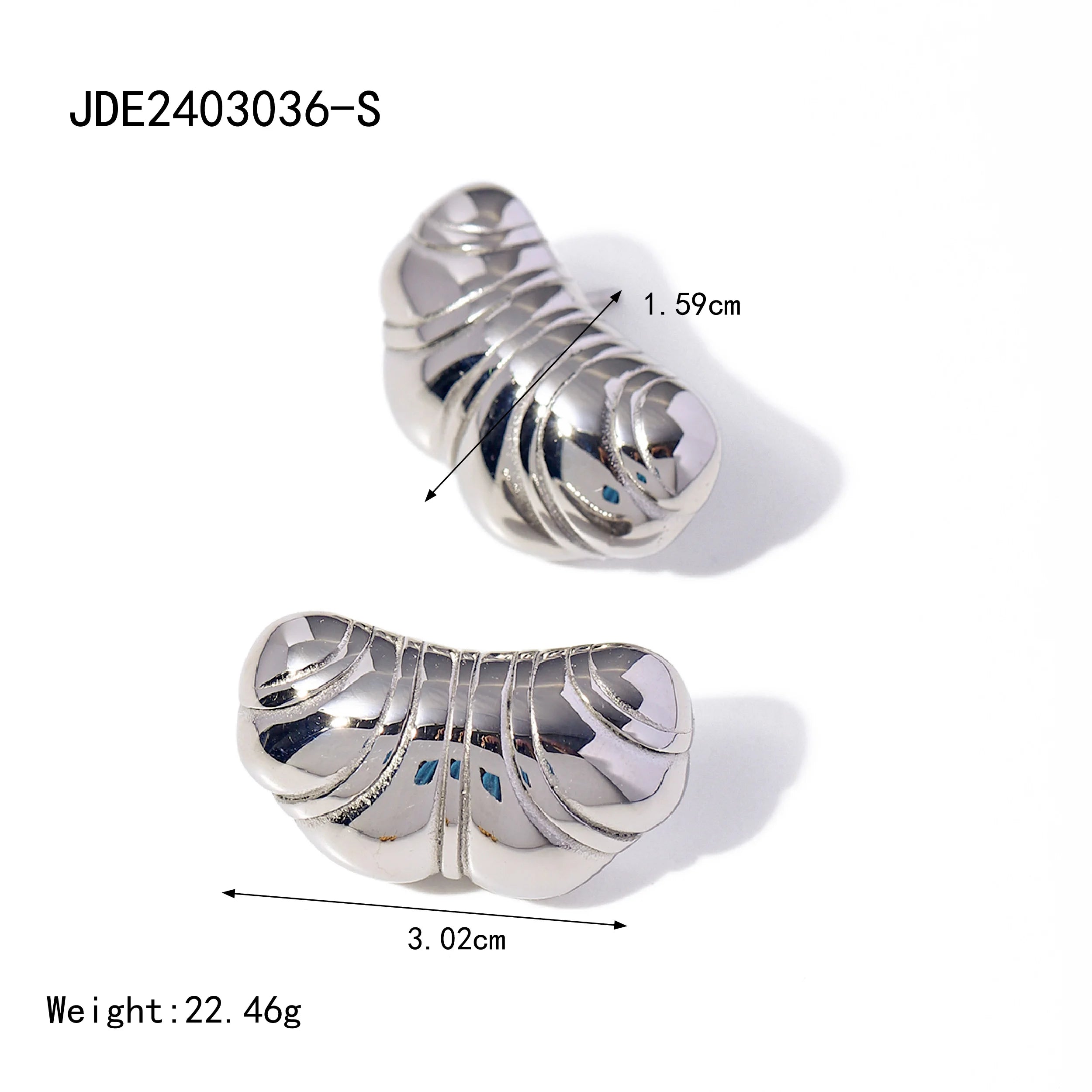 Uworld Waterproof Distinctive Stainless Steel Chic Comfortable Metal Croissant Earrings Geometry Fashion Trendy Jewelry for Wome
