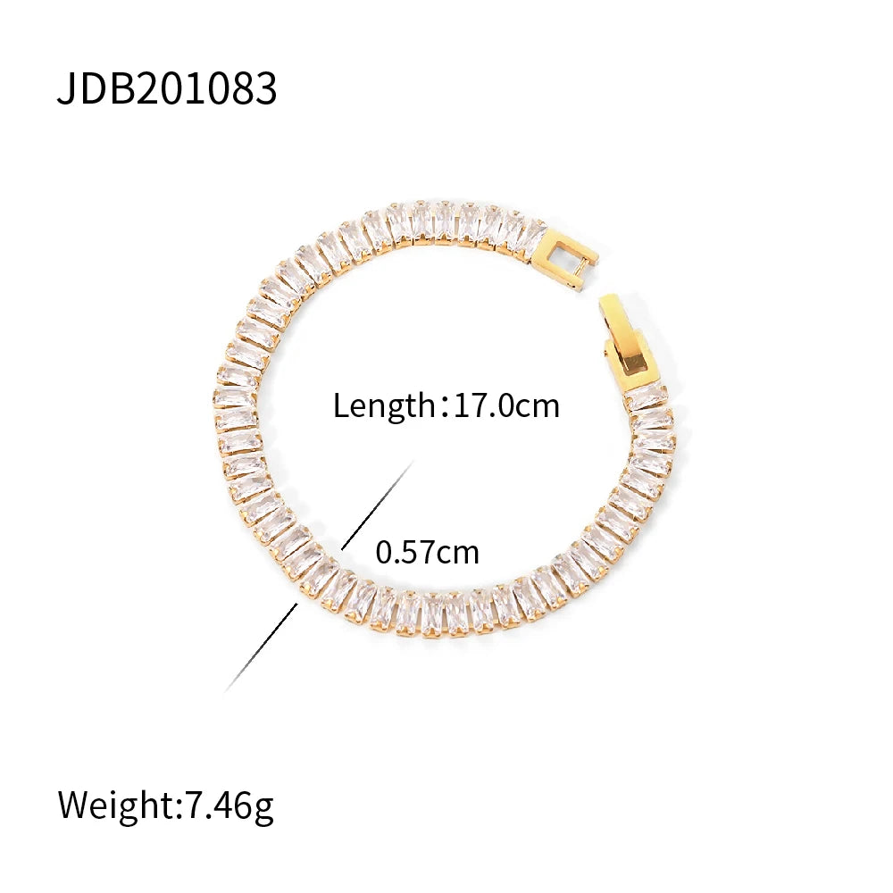 Uworld 18K Gold Color Stainless Steel Simple Gold Rope Chain Bracelet Stacking Figaro Heavy Metal Texture Women браслеты женские