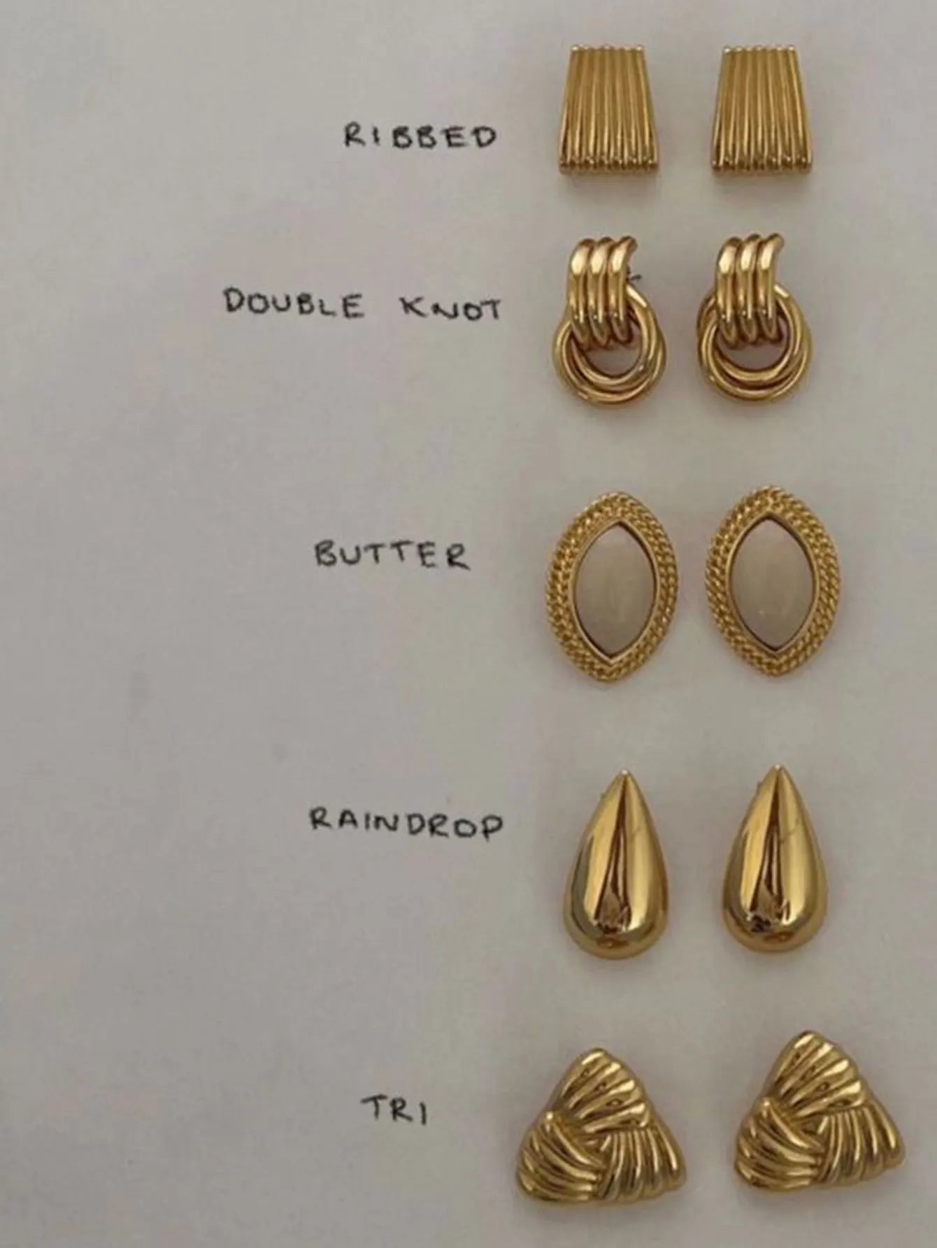 Uworld Best-Selling Waterproof 316L Stainless Steel Metal Geometric Personalized Daily Stud Earrings Gold Color Tarnish Jewelry