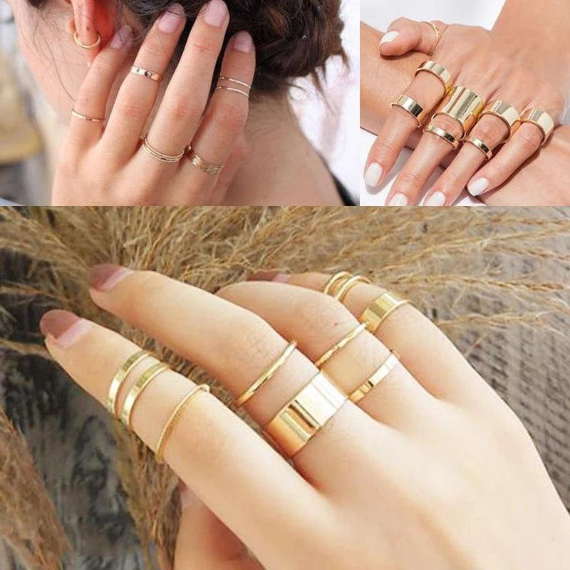 Women's Simple Minimalist Wedding Bands Rings 2/4/6/8 mm Wide Stainless Steel Party Birthday Gifts for Her Finger Jewelry