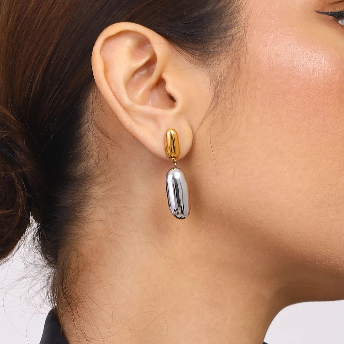 Uworld Fashion Water Drop Pendant Earrings Medium Teardrop Ear studies Dome Earrings Oval Women's Accessories Gift for Her