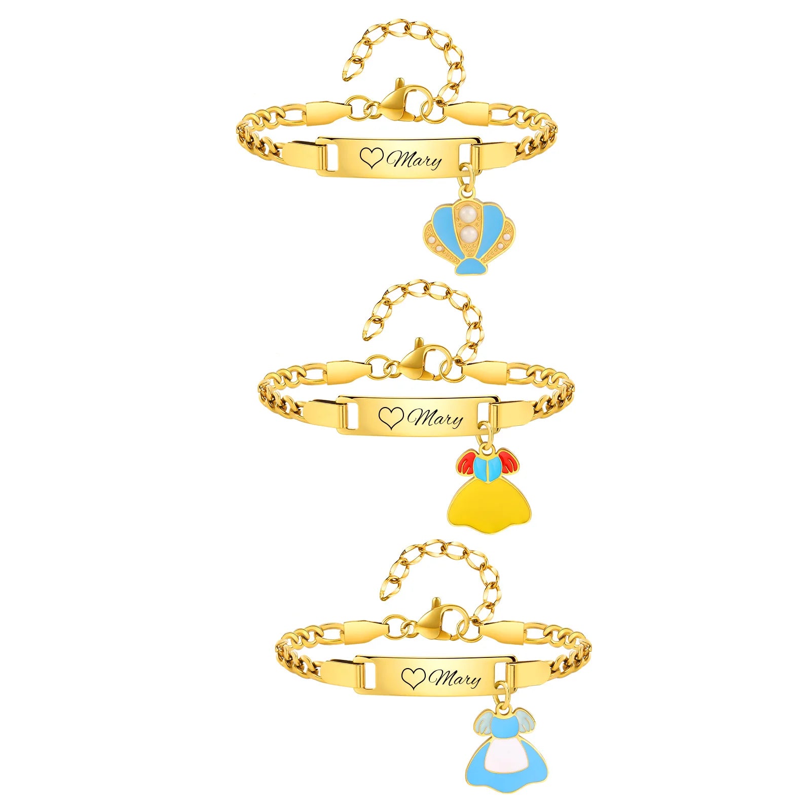 Cute Free Customized Name Bracelet for Baby,Birthday Anniversary Personalized Link Chain Bracelets,A Gift of Love from Parents