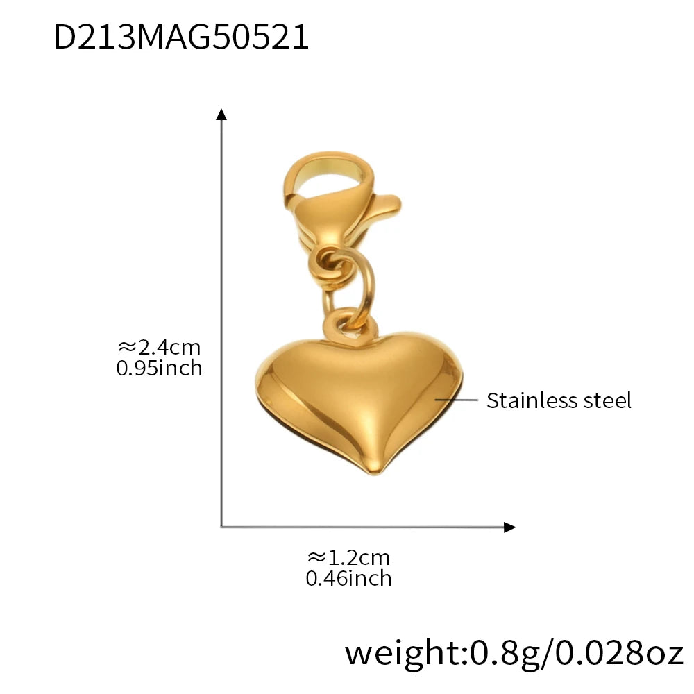 Nivora Distinctive Stainless Steel Heart Flower Little Bear Pendant Necklaces Bracelets For Women Wedding Jewelry Sets Gift