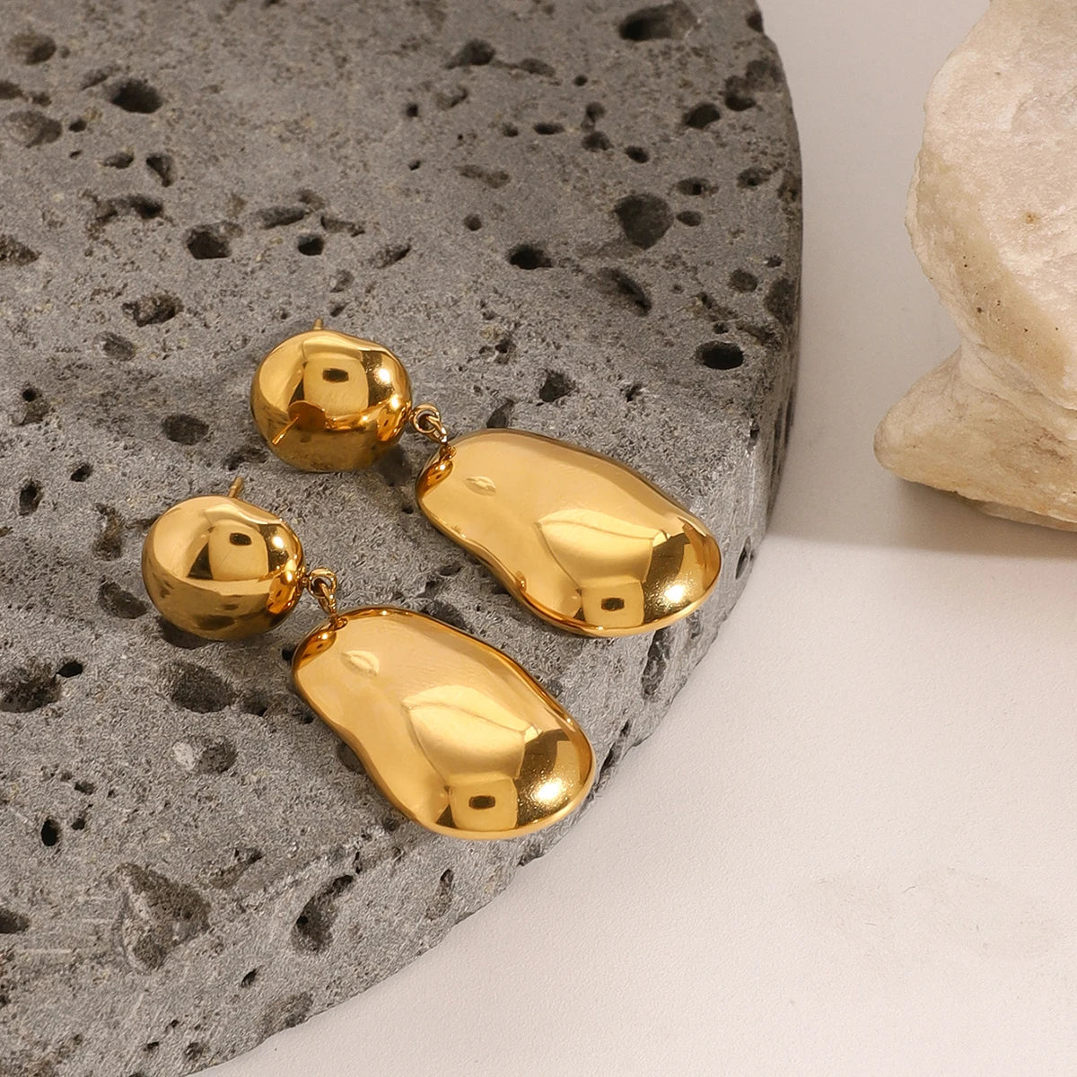 Uworld Fashion Water Drop Pendant Earrings Medium Teardrop Ear studies Dome Earrings Oval Women's Accessories Gift for Her