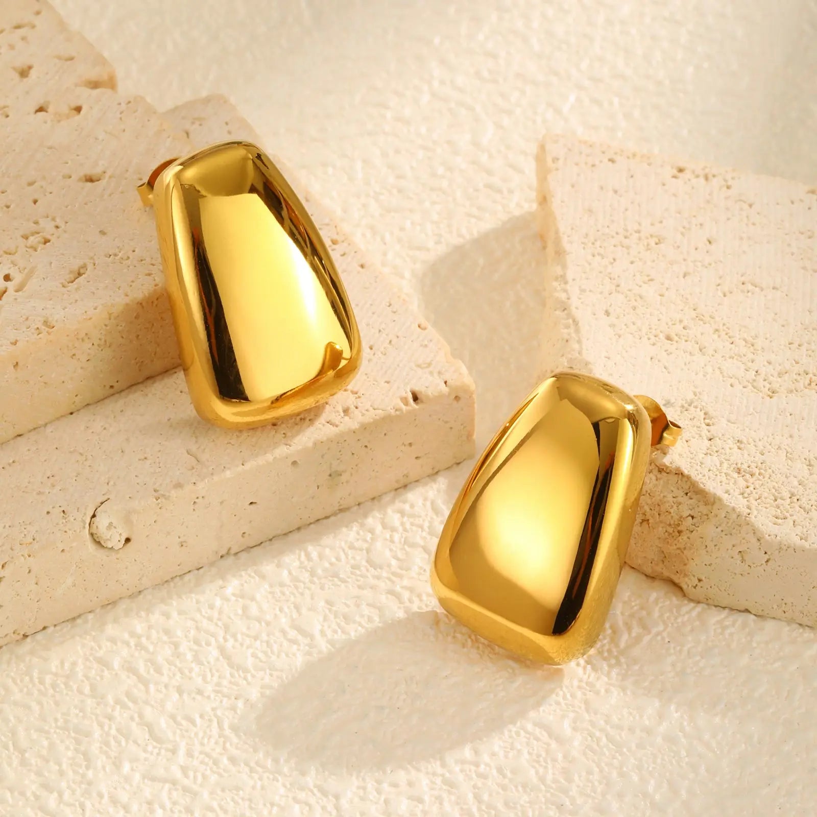 High Quality Geometric Stud Earrings for Women,Stainless Steel Smooth Square Earrings,Fashion Jewelry Mother's Day Gift