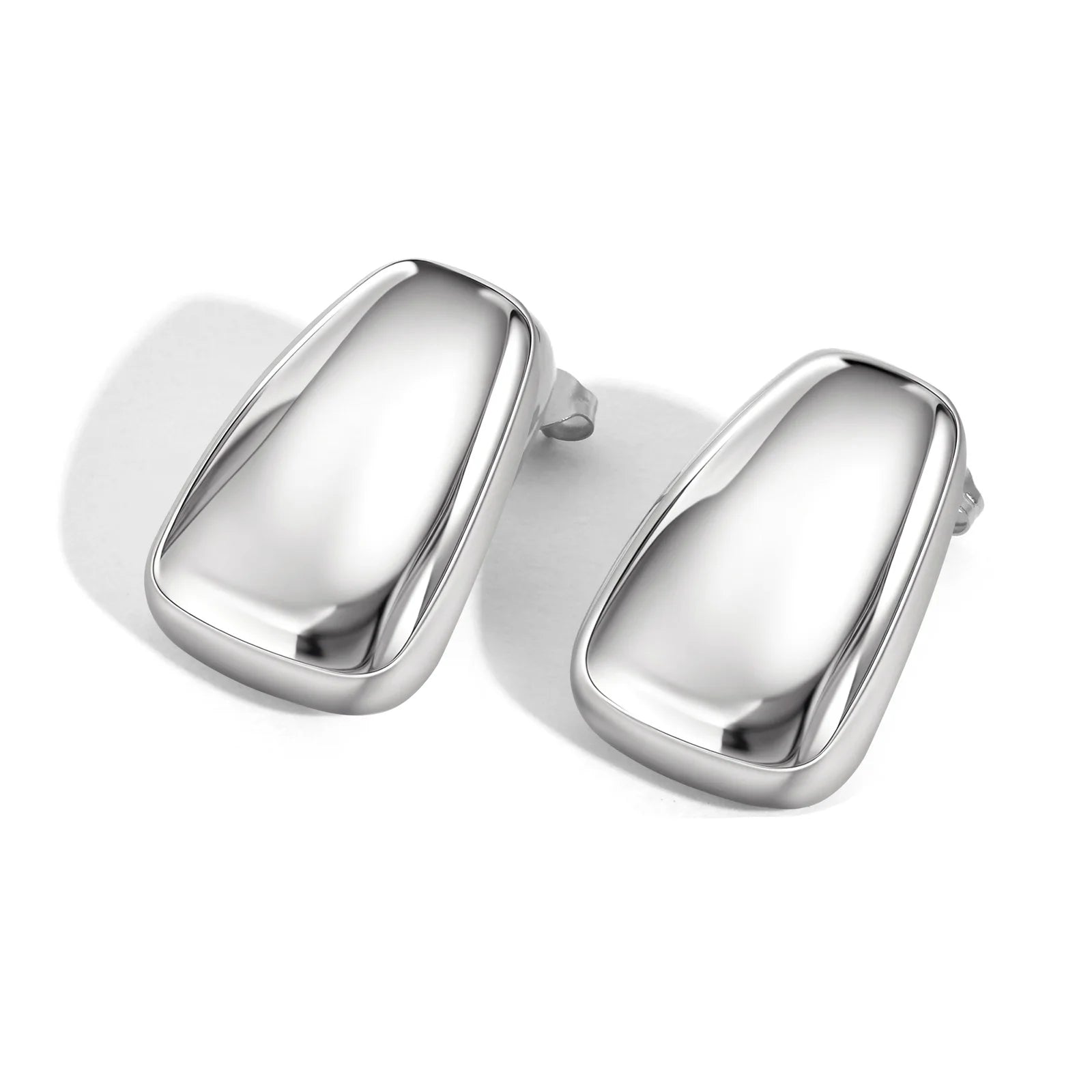 High Quality Geometric Stud Earrings for Women,Stainless Steel Smooth Square Earrings,Fashion Jewelry Mother's Day Gift