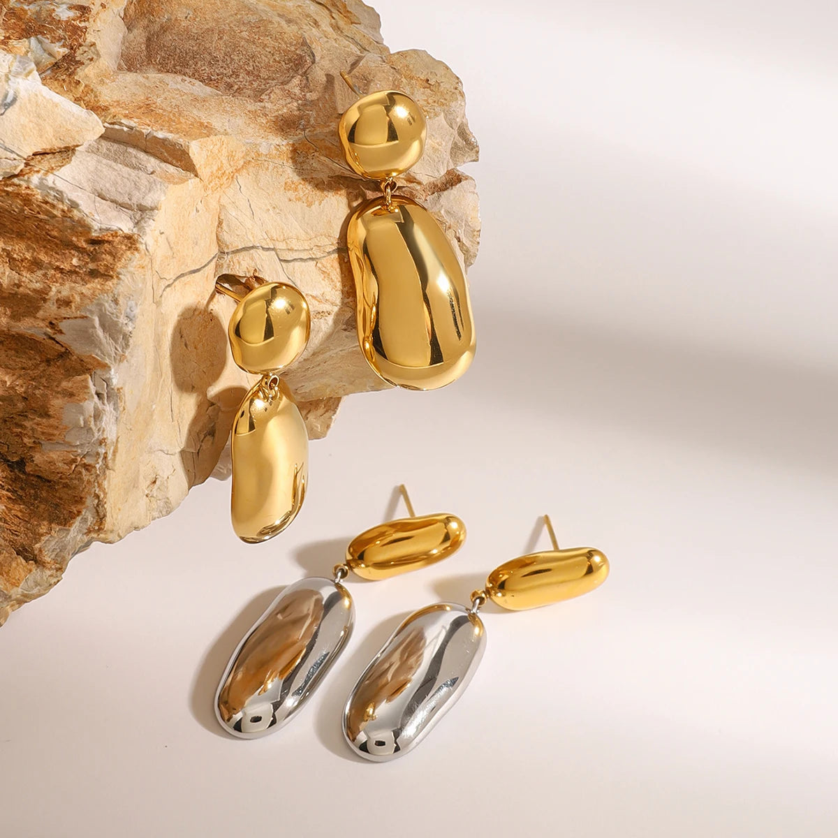 Uworld Fashion Water Drop Pendant Earrings Medium Teardrop Ear studies Dome Earrings Oval Women's Accessories Gift for Her