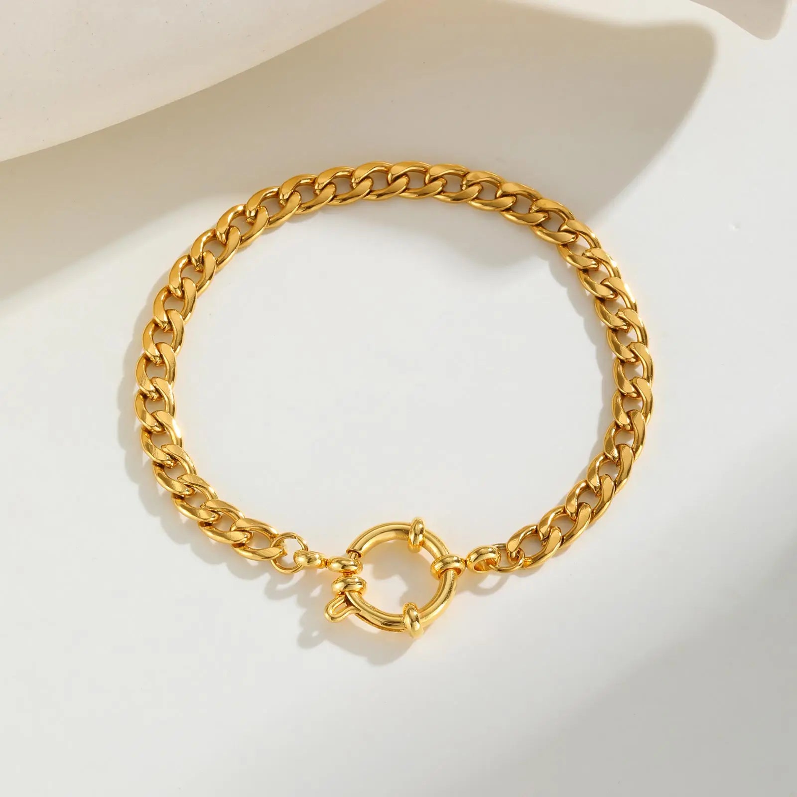 Exquisite Small Square Chain Bracelet for Women Girls, Gold Color Stainless Steel Bubble Buckle Bracelets,Fashion Jewelry Gifts