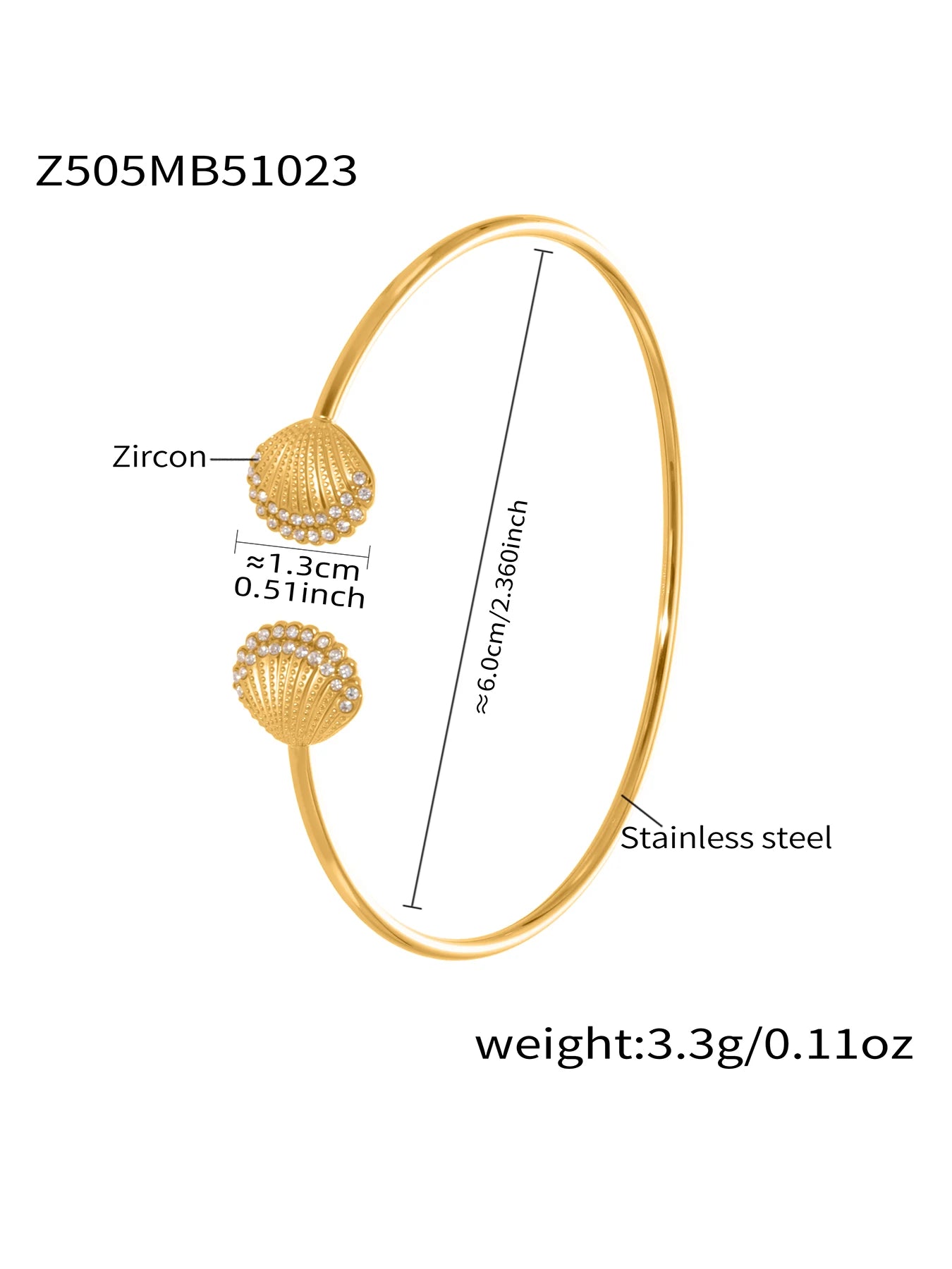 Nivora Popular Women Cuff Bracelets Cubic Zirconia Stainless Steel PVD Gold Plated Wedding Banquet Charm Bracelet Bangle Jewelry