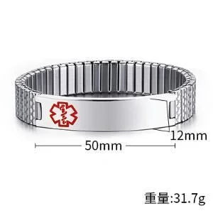 Stainless Steel ID Medical Bracelets with Medical LOGO, Autism Bracelets, Jewelry Gifts