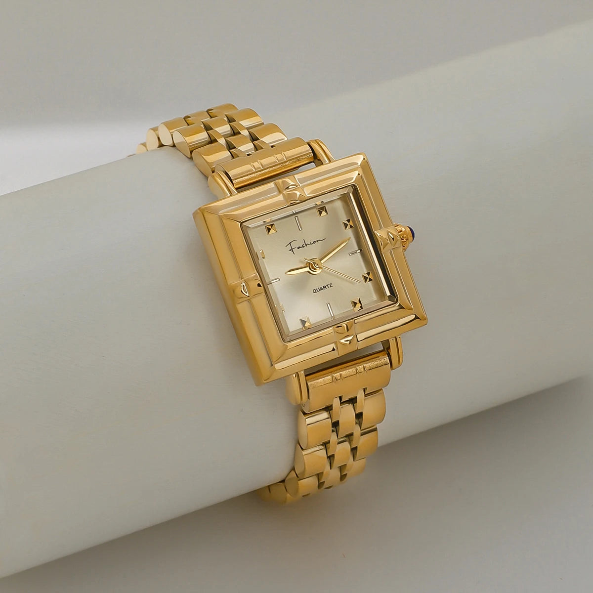 Uworld Retro Stainless Steel Waterproof Square Bracelet Basic Bracelet Stackable Bracelet Irregular Women's Jewelry Gift for Her