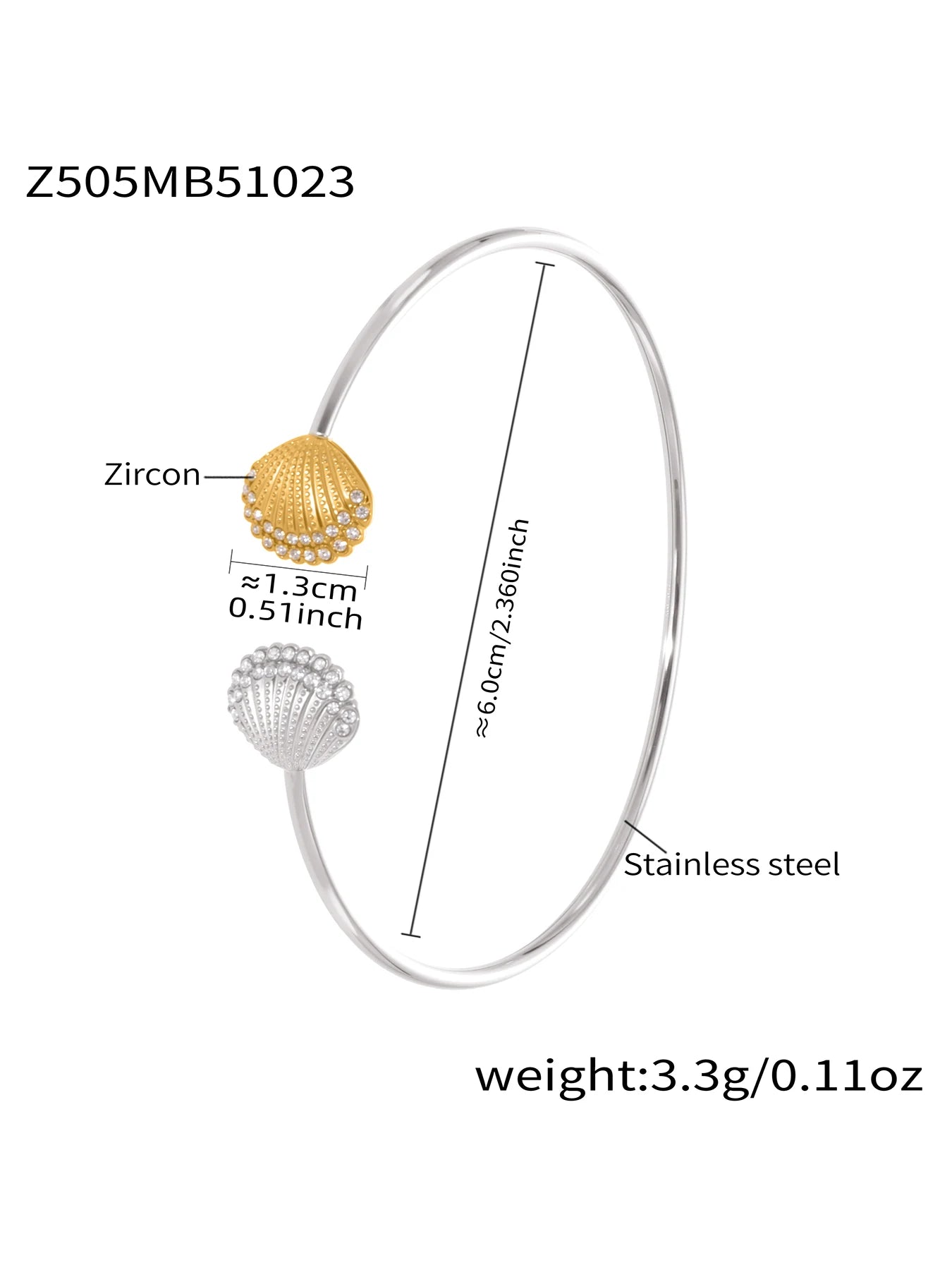 Nivora Popular Women Cuff Bracelets Cubic Zirconia Stainless Steel PVD Gold Plated Wedding Banquet Charm Bracelet Bangle Jewelry