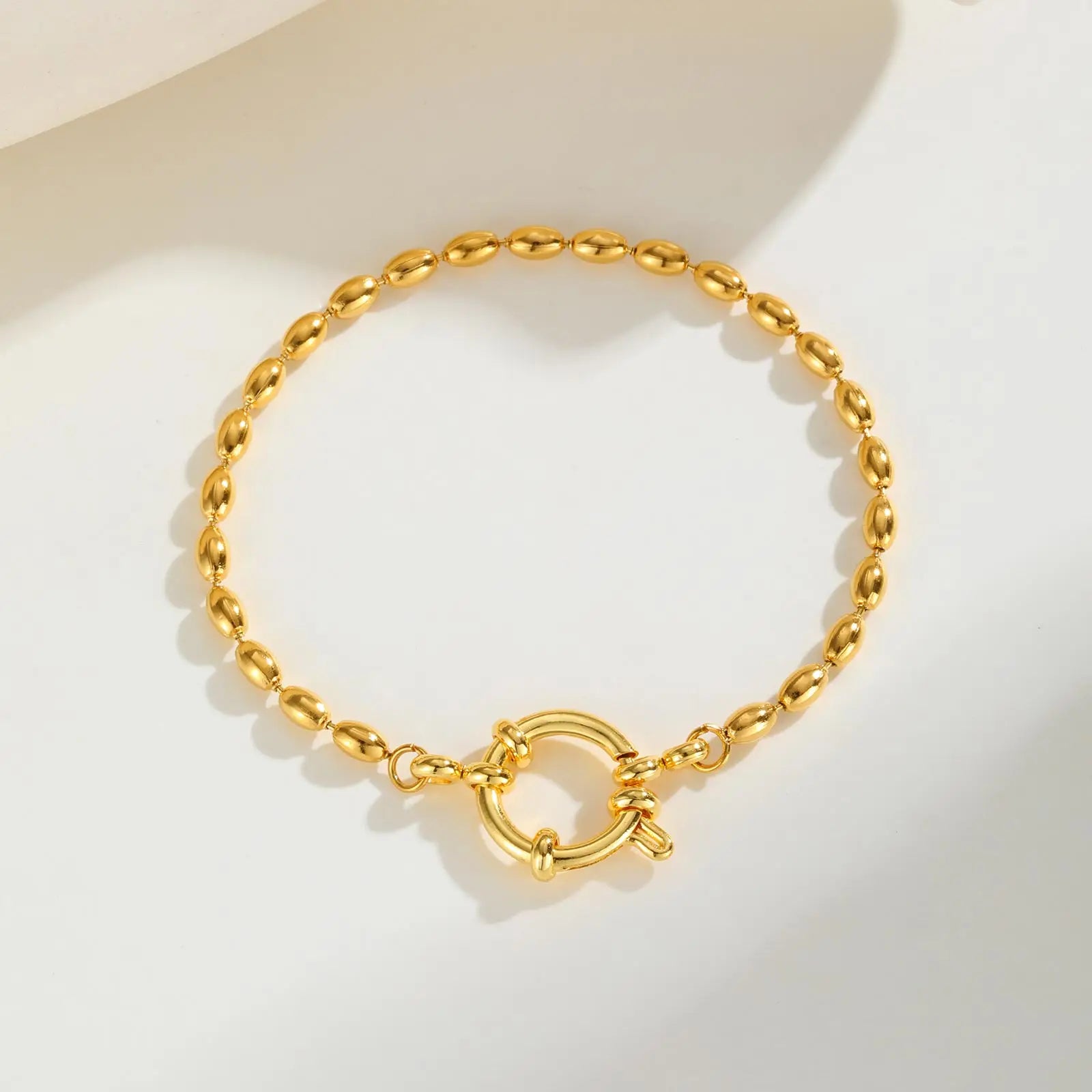 Exquisite Small Square Chain Bracelet for Women Girls, Gold Color Stainless Steel Bubble Buckle Bracelets,Fashion Jewelry Gifts