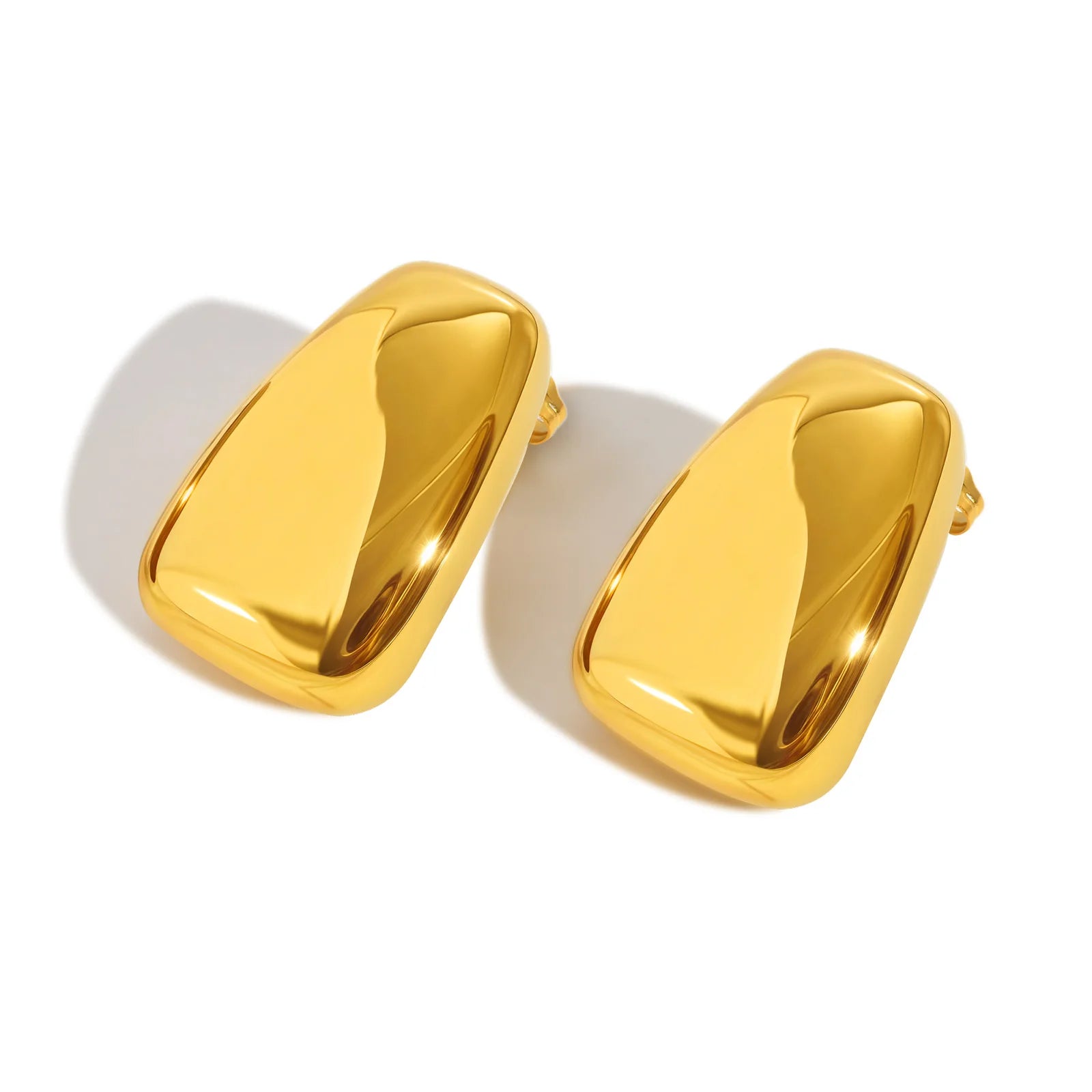 High Quality Geometric Stud Earrings for Women,Stainless Steel Smooth Square Earrings,Fashion Jewelry Mother's Day Gift