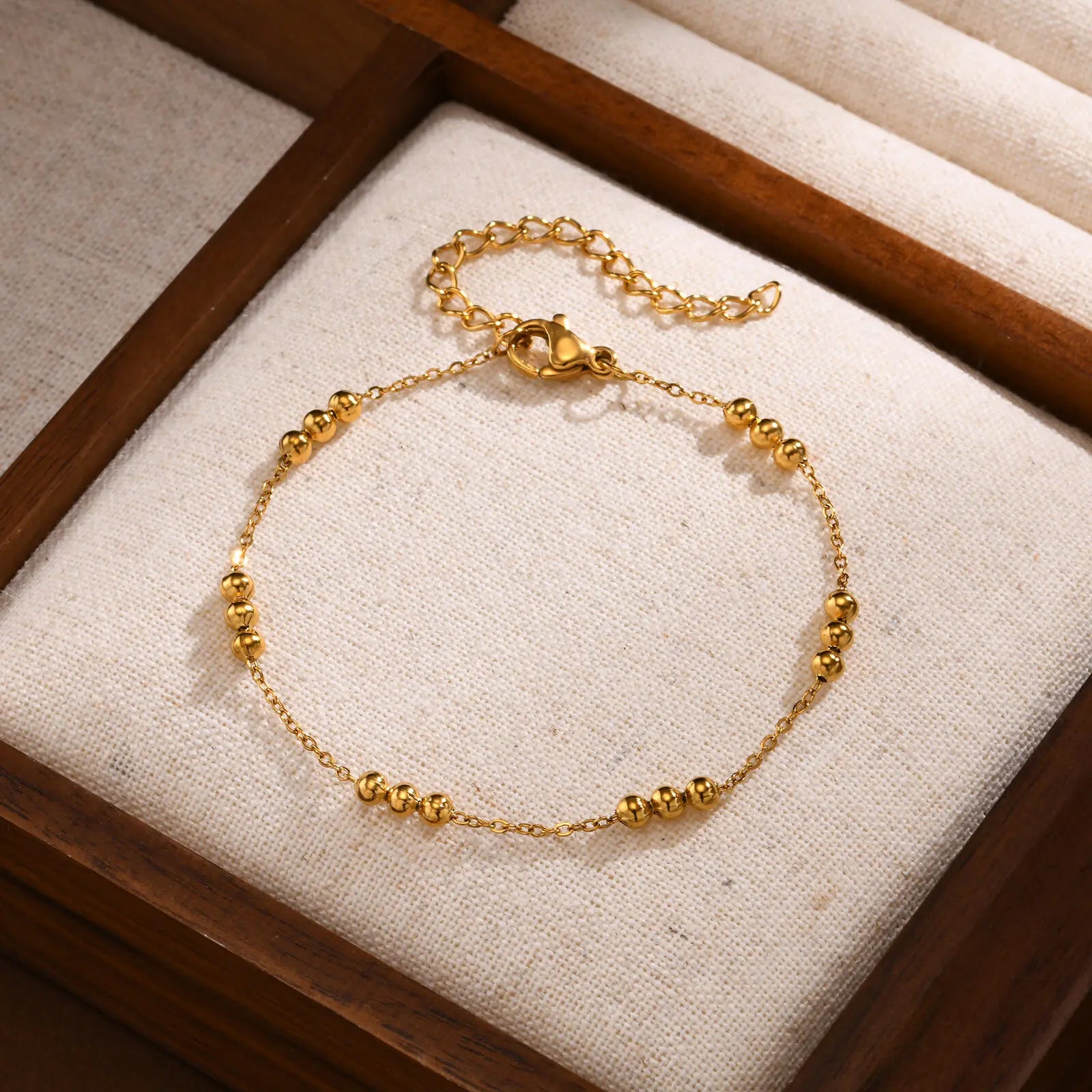 Bead Chain Bracelet for Women Gold Color Stainless Steel Exquisite Bracelets Summer Beach Boho Jewellery Fashion Accessories