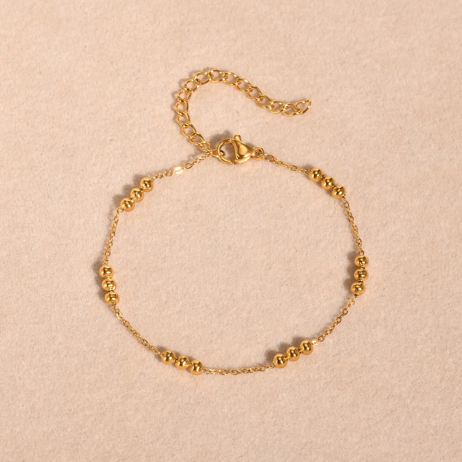 Bead Chain Bracelet for Women Gold Color Stainless Steel Exquisite Bracelets Summer Beach Boho Jewellery Fashion Accessories