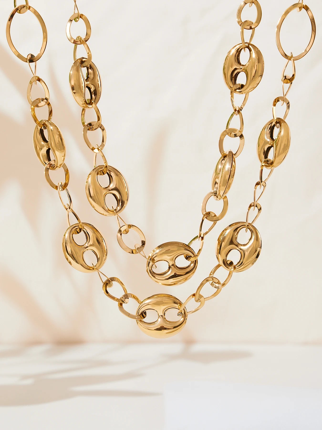 Nivora Popular Pig Nose Ring Chain Necklaces for Women Stainless Steel 18K PVD Gold Plated Charm Collar Choker Jewelry Gifts