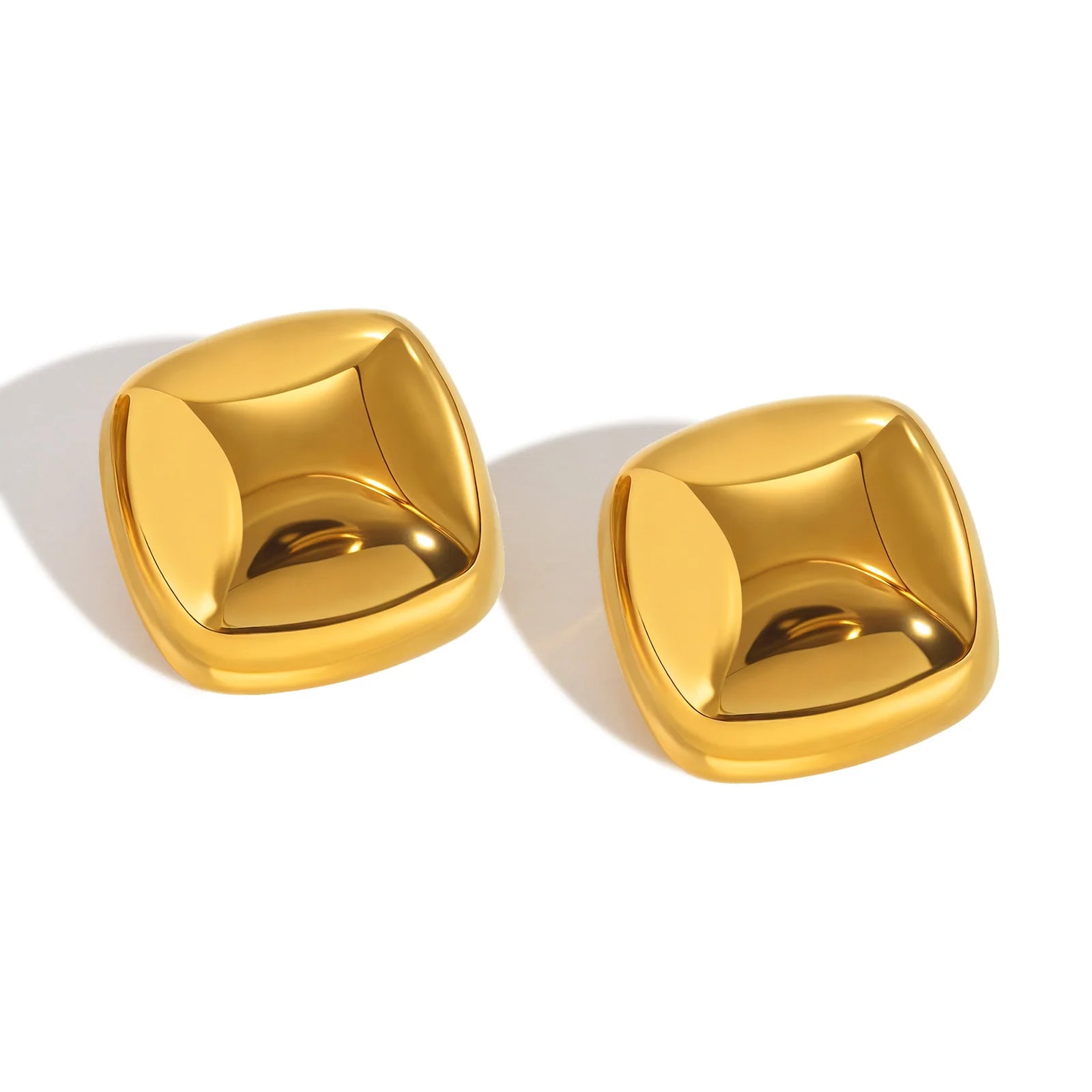 High Quality Geometric Stud Earrings for Women,Stainless Steel Smooth Square Earrings,Fashion Jewelry Mother's Day Gift