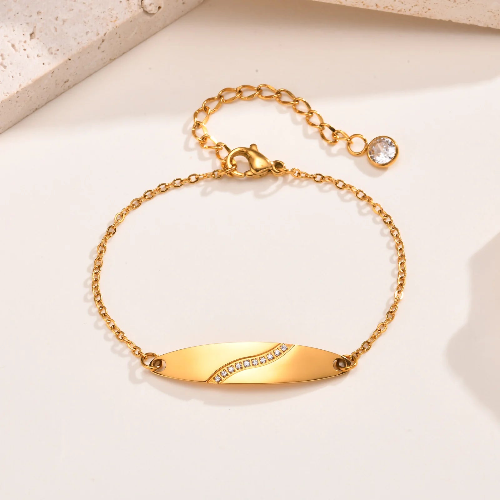 Couple Name Date Customized Bracelet,Zircon Surfboard Engrave Bracelets for Lovers,Personalized Birthday Anniversary Record