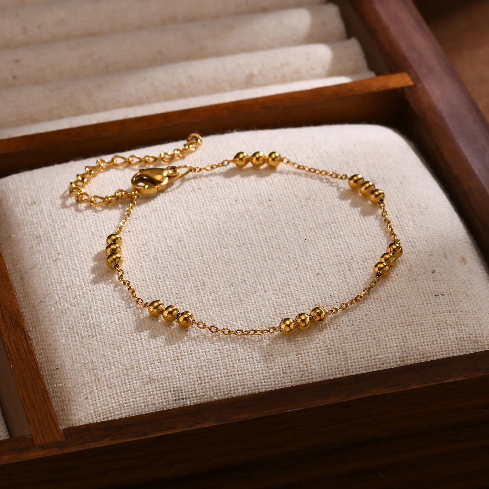 Bead Chain Bracelet for Women Gold Color Stainless Steel Exquisite Bracelets Summer Beach Boho Jewellery Fashion Accessories