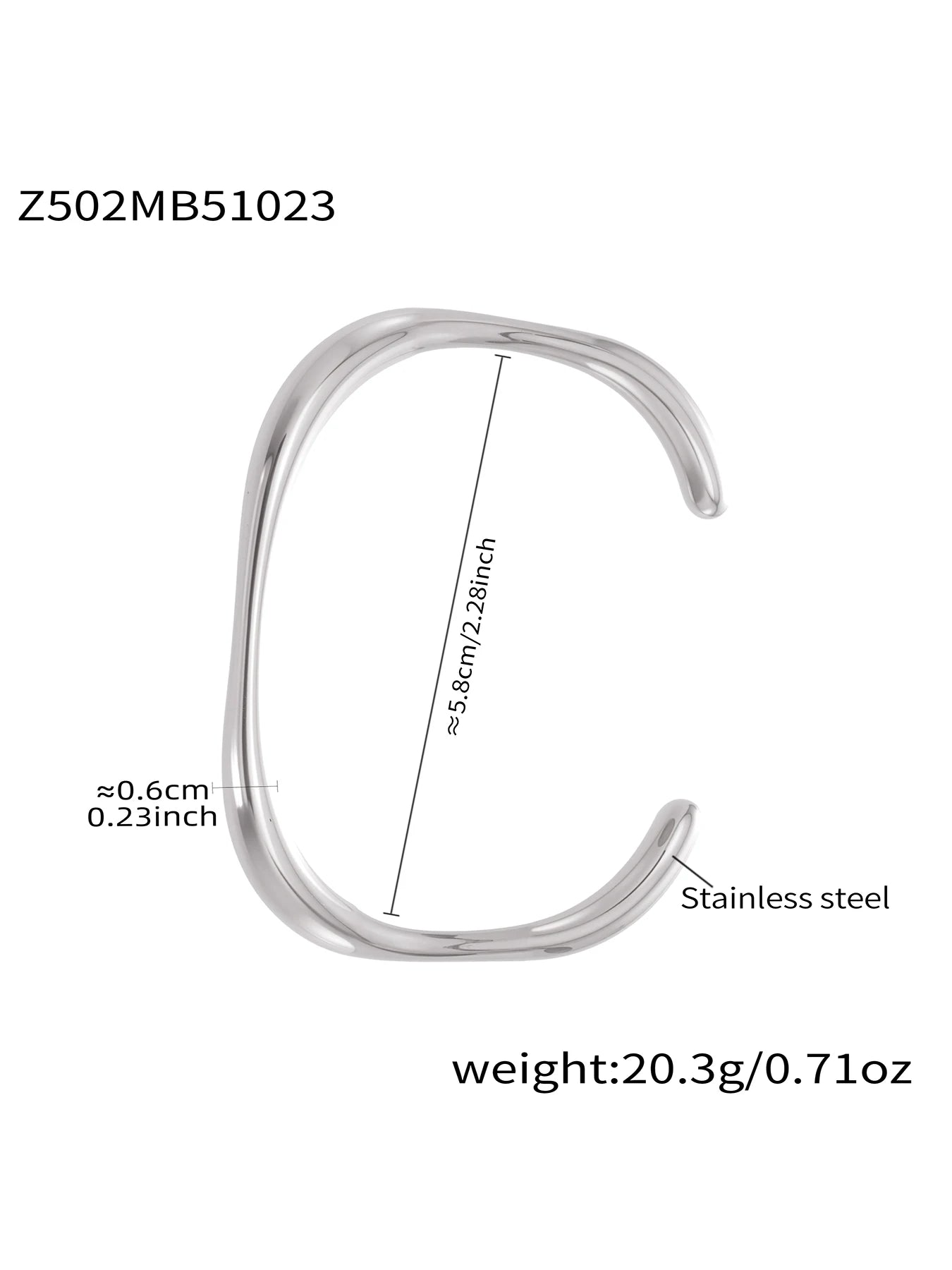 Nivora Minimalist Cubic Zirconia Charm Cuff Bracelet for Women Stainless Steel Gold Plated Wedding Banquet Charm Bangles Jewelry