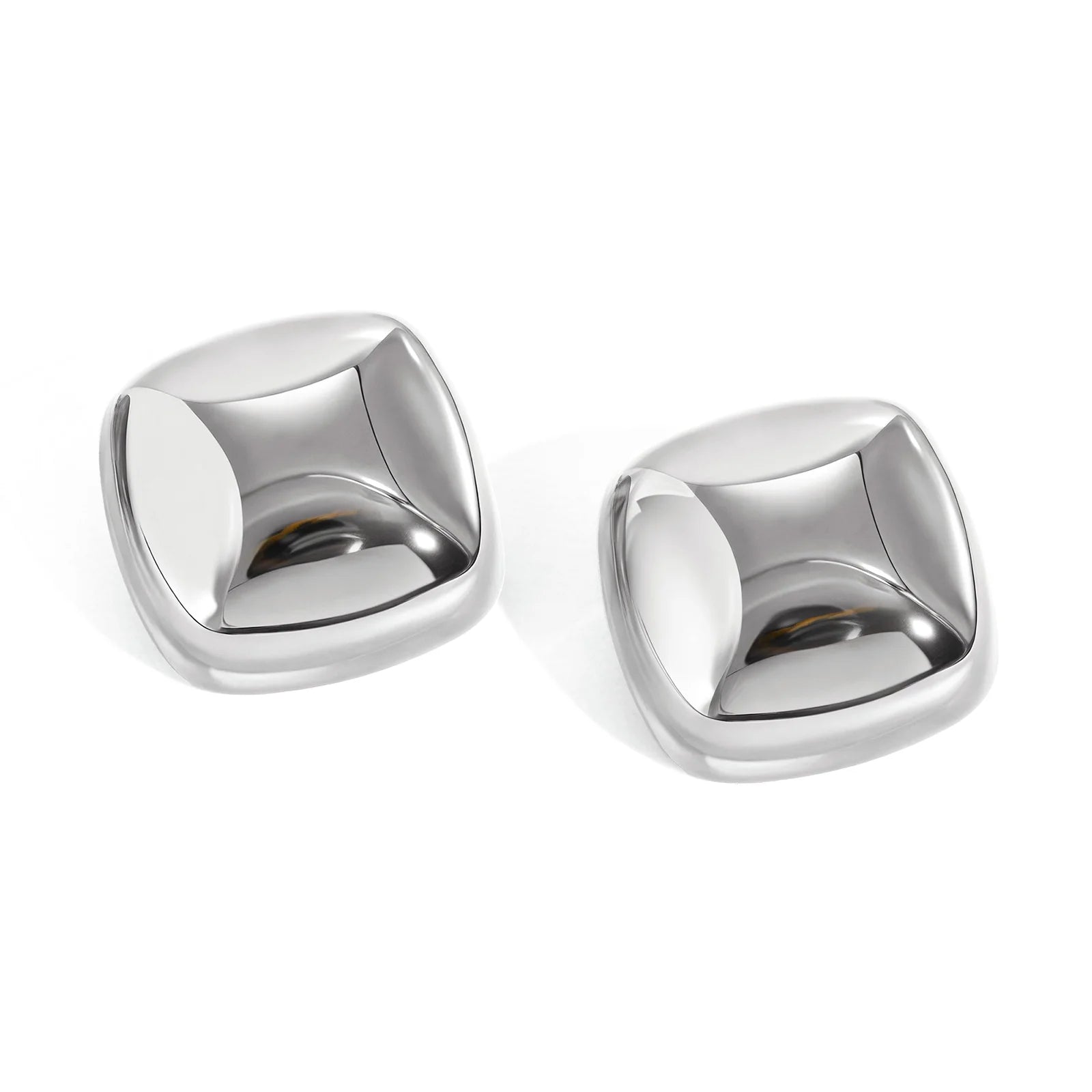 High Quality Geometric Stud Earrings for Women,Stainless Steel Smooth Square Earrings,Fashion Jewelry Mother's Day Gift