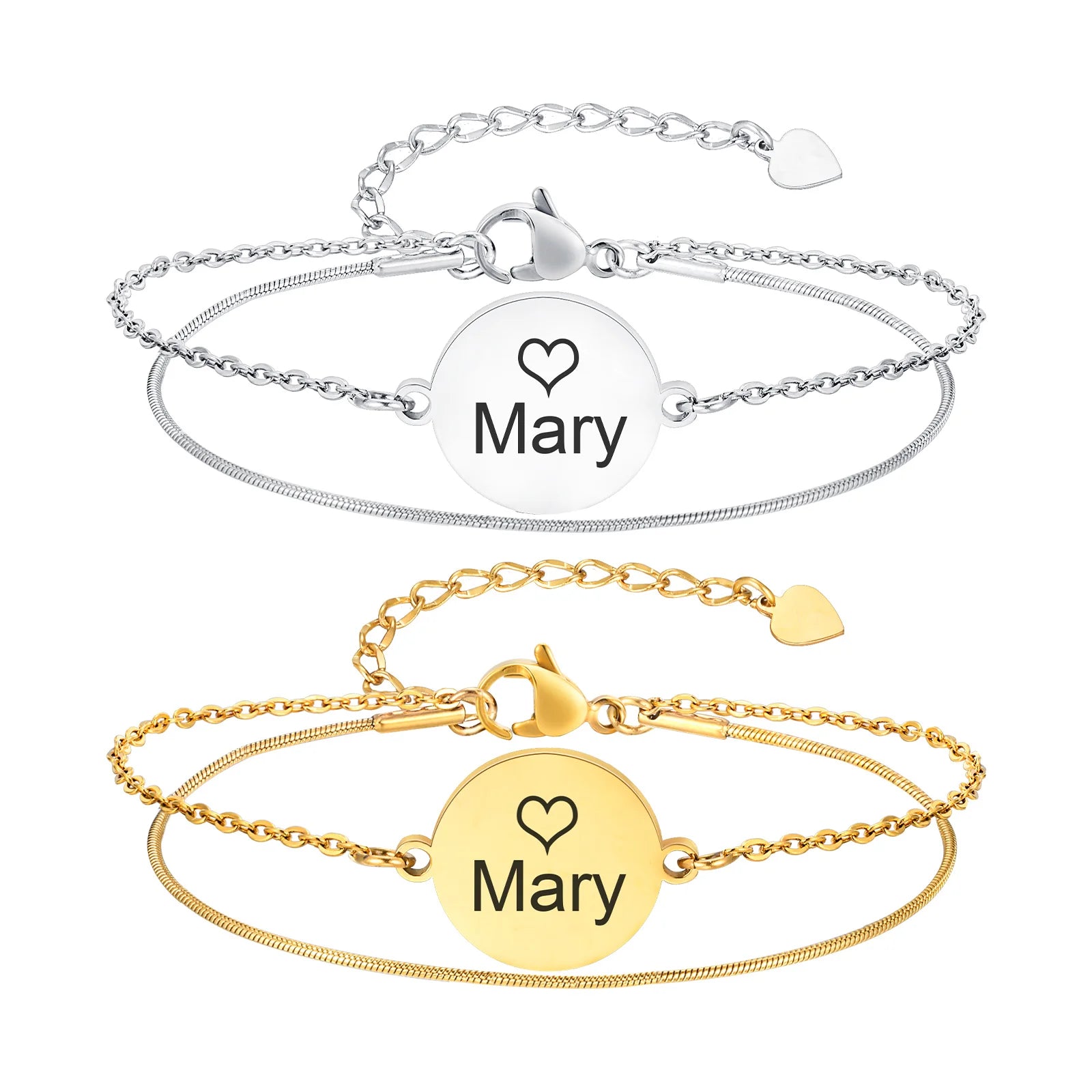 Engrave Name Photo Date ID Bracelet for Women,Stainless Steel Customized Link Chain Bracelets, Valentine's Day Gift Jewelry