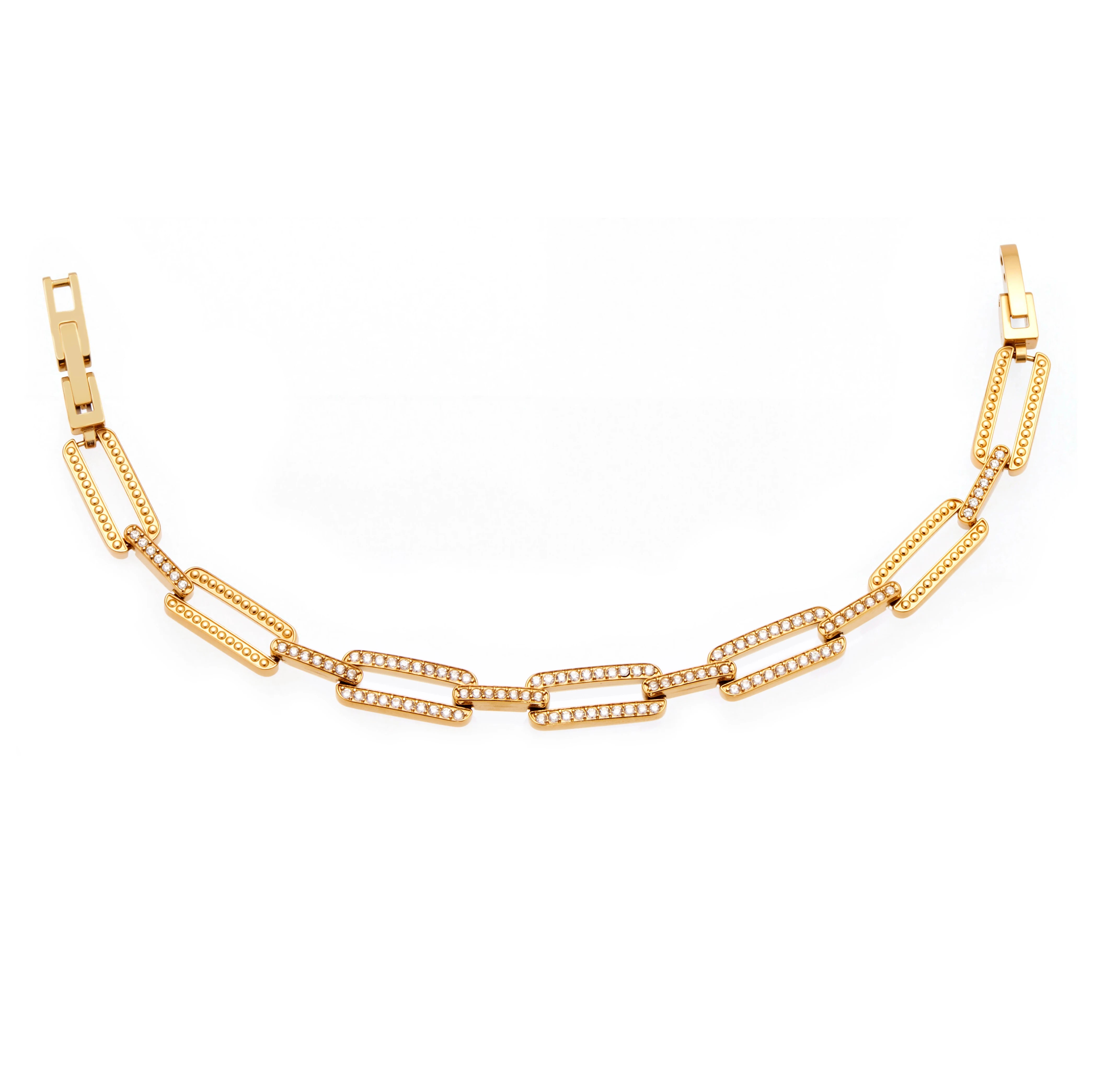 Nivora Stainless Steel Metal Beads Chain Bracelets For Women Scallop Pendant Zircon Charm Wedding Bracelets Jewelry