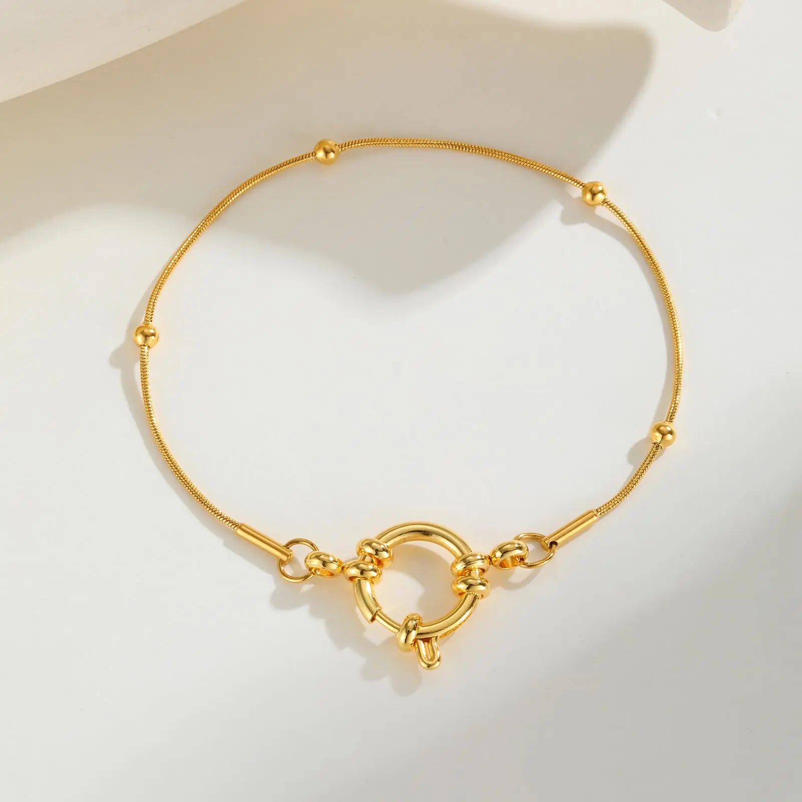 Exquisite Small Square Chain Bracelet for Women Girls, Gold Color Stainless Steel Bubble Buckle Bracelets,Fashion Jewelry Gifts