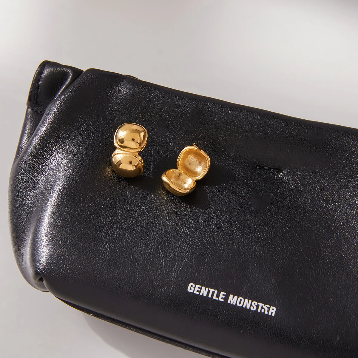 Uworld Fashion Elegant Round C-Ring Earrings 18K Gold Color Stainless Steel Geometric Irregular Earrings Women's Jewelry