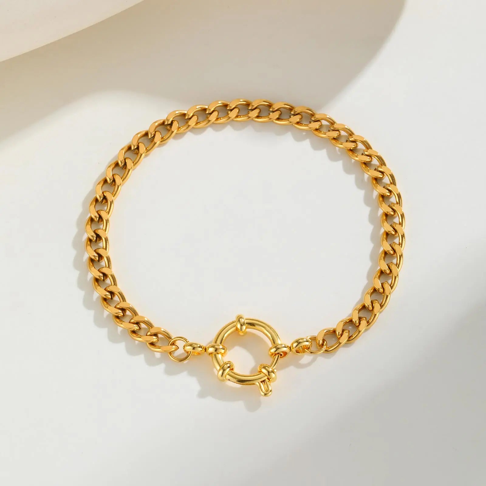 Exquisite Small Square Chain Bracelet for Women Girls, Gold Color Stainless Steel Bubble Buckle Bracelets,Fashion Jewelry Gifts