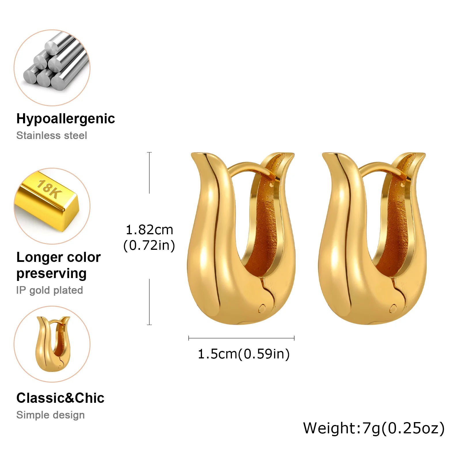 Modern Geometric Flower Basket Hoop Earrings, Hypoallergenic Women's Stainless Steel Earring, Fashion Huggies Jewelry