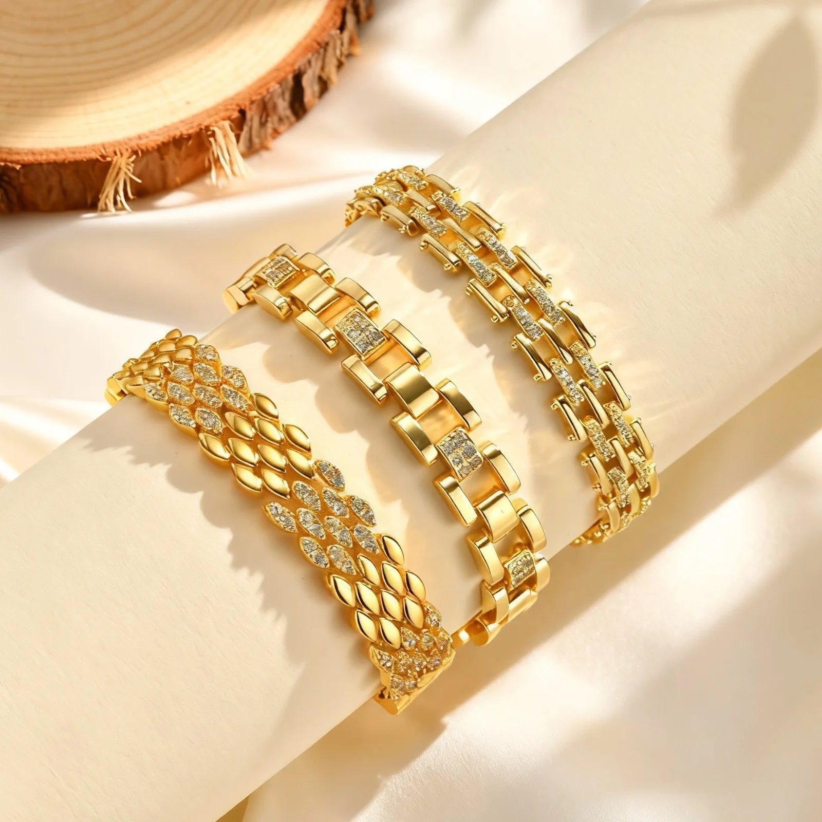 Luxurious Zircon Bracelet With for Women,High-Quality Gold Plated Teardrop-shaped Strap Chain Bracelets,Fashion Charm Jewelry