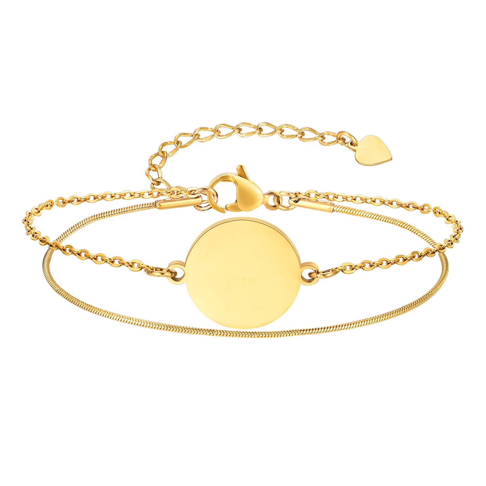 Engrave Name Photo Date ID Bracelet for Women,Stainless Steel Customized Link Chain Bracelets, Valentine's Day Gift Jewelry