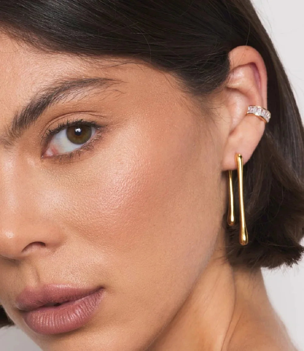 Uworld Minimalist Biata Ear Cuff Zircon Earclip Stainless Steel Stackable Earrings Adjustable for Daily Women's Wear Gifts for H